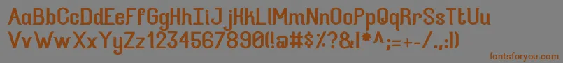 FoursistersRegular Font – Brown Fonts on Gray Background