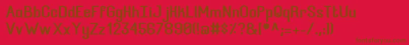 FoursistersRegular Font – Brown Fonts on Red Background