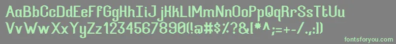 FoursistersRegular-fontti – vihreät fontit harmaalla taustalla
