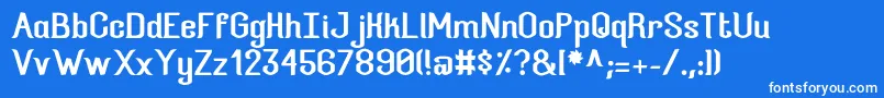 FoursistersRegular Font – White Fonts on Blue Background
