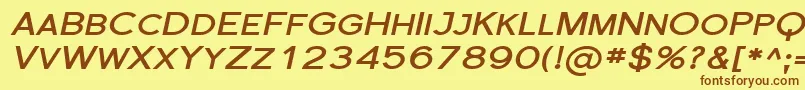 Florsn31フォントについての詳細 フォントFlorsn31 – 茶色の文字が黄色の背景にあります。