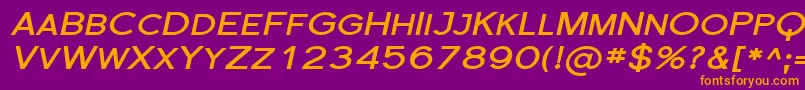 Florsn31 Font – Orange Fonts on Purple Background