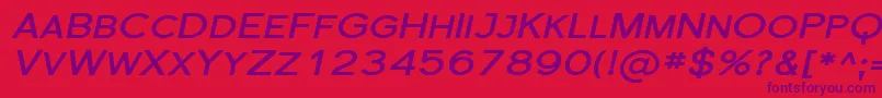 Florsn31 Font – Purple Fonts on Red Background