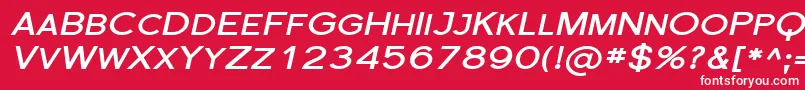 Florsn31-fontti – valkoiset fontit punaisella taustalla