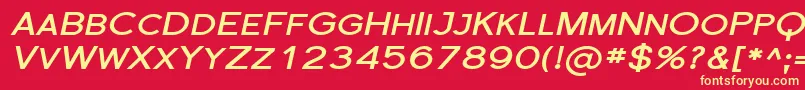 Florsn31 Font – Yellow Fonts on Red Background