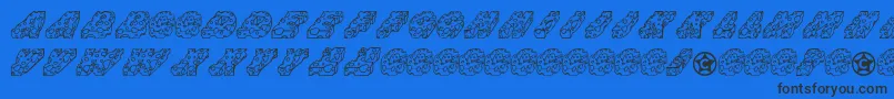フォントCheese – 黒い文字の青い背景