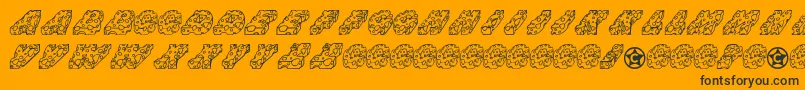 フォントCheese – 黒い文字のオレンジの背景