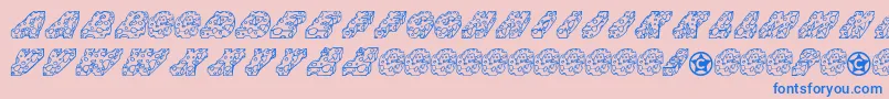 Шрифт Cheese – синие шрифты на розовом фоне