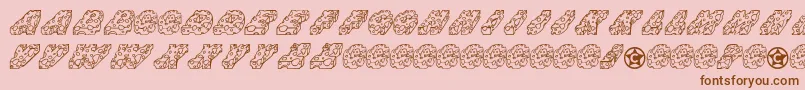 フォントCheese – ピンクの背景に茶色のフォント