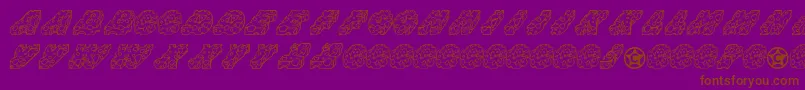 Cheese-fontti – ruskeat fontit violetilla taustalla