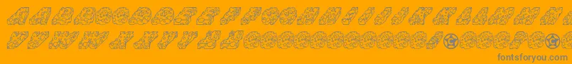 Cheese-fontti – harmaat kirjasimet oranssilla taustalla