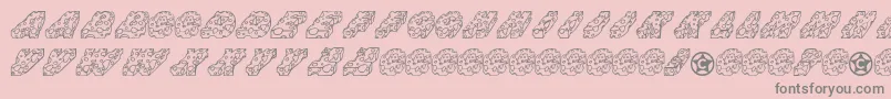 Cheese-fontti – harmaat kirjasimet vaaleanpunaisella taustalla