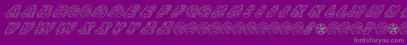 Cheese-fontti – harmaat kirjasimet violetilla taustalla