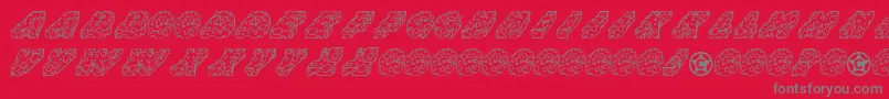 フォントCheese – 赤い背景に灰色の文字