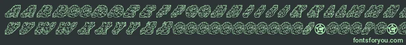 Cheese Font – Green Fonts on Black Background