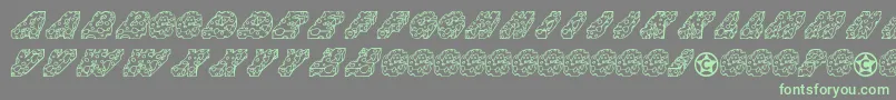 Cheese Font – Green Fonts on Gray Background