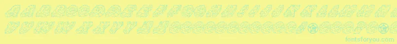 Cheese-fontti – vihreät fontit keltaisella taustalla