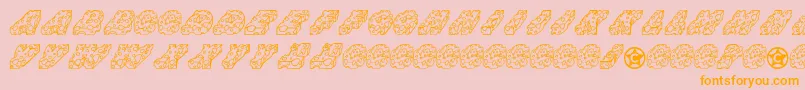 Шрифт Cheese – оранжевые шрифты на розовом фоне
