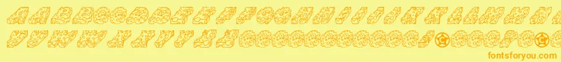 Cheese-fontti – oranssit fontit keltaisella taustalla