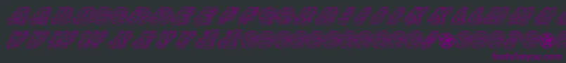 フォントCheese – 黒い背景に紫のフォント