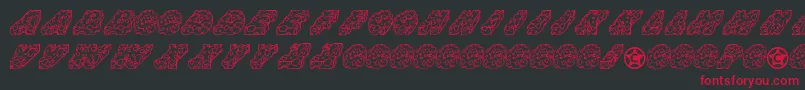 フォントCheese – 黒い背景に赤い文字