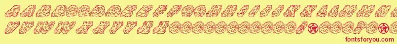 Cheese Font – Red Fonts on Yellow Background