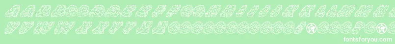 Cheese Font – White Fonts on Green Background