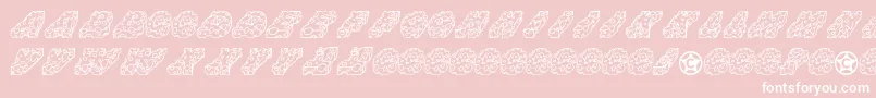 Fonte Cheese – fontes brancas em um fundo rosa