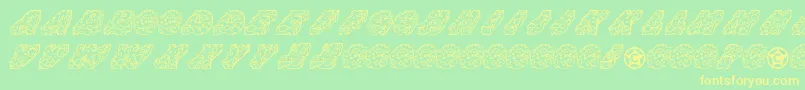 Cheese-fontti – keltaiset fontit vihreällä taustalla