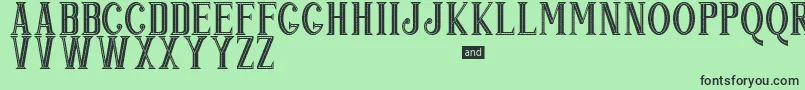 Popjazz Font – Black Fonts on Green Background