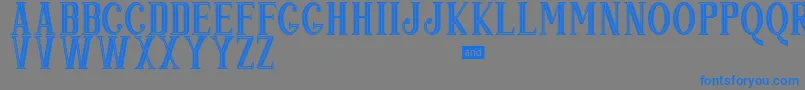 Popjazz-Schriftart – Blaue Schriften auf grauem Hintergrund