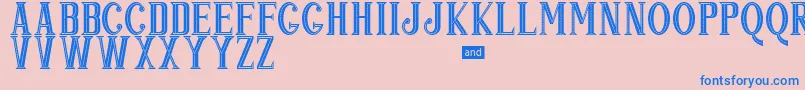 Popjazz Font – Blue Fonts on Pink Background