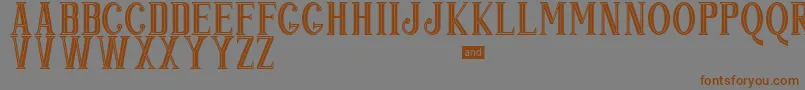Popjazz Font – Brown Fonts on Gray Background