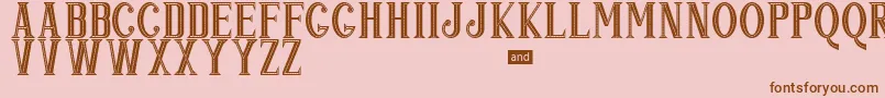 Popjazz Font – Brown Fonts on Pink Background
