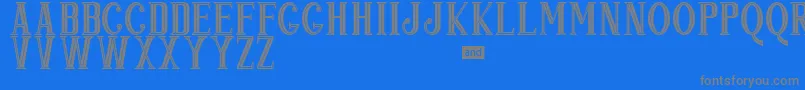 Popjazz Font – Gray Fonts on Blue Background