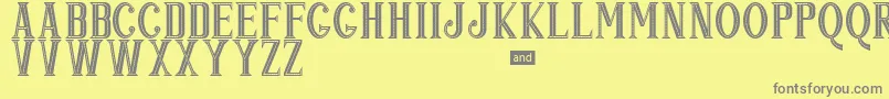 Popjazz Font – Gray Fonts on Yellow Background