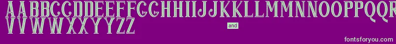 Popjazz Font – Green Fonts on Purple Background