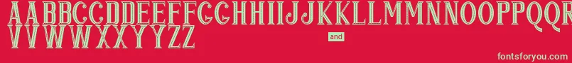 Popjazz Font – Green Fonts on Red Background