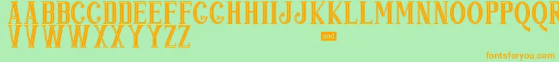 Popjazz Font – Orange Fonts on Green Background