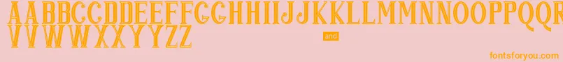 Popjazz Font – Orange Fonts on Pink Background