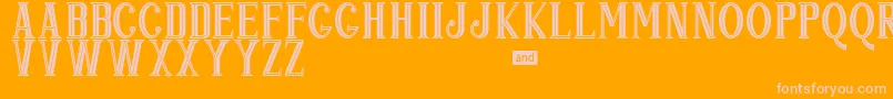 Popjazz Font – Pink Fonts on Orange Background