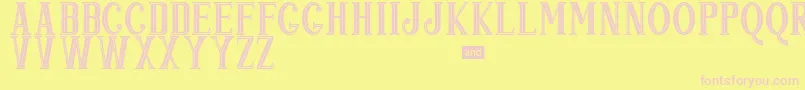 Popjazz Font – Pink Fonts on Yellow Background