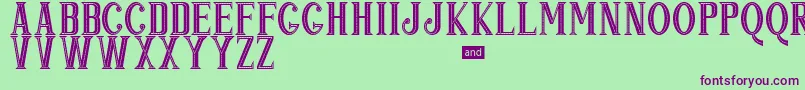 Popjazz Font – Purple Fonts on Green Background