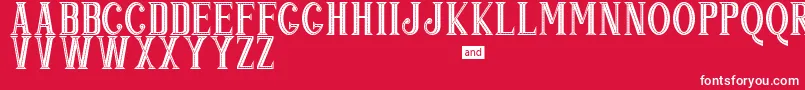 Popjazz Font – White Fonts on Red Background