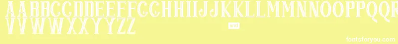 Popjazz Font – White Fonts on Yellow Background