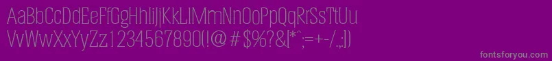 HeliumserialXlightRegular Font – Gray Fonts on Purple Background