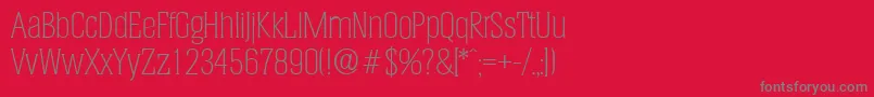 HeliumserialXlightRegular Font – Gray Fonts on Red Background