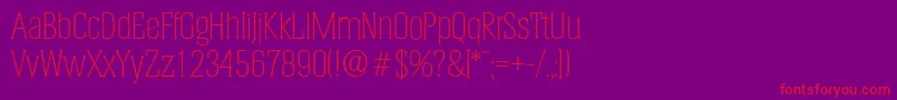 HeliumserialXlightRegular Font – Red Fonts on Purple Background