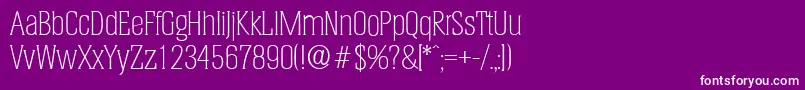 HeliumserialXlightRegular Font – White Fonts on Purple Background