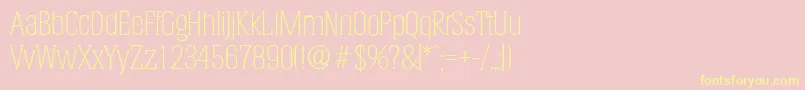 HeliumserialXlightRegular Font – Yellow Fonts on Pink Background